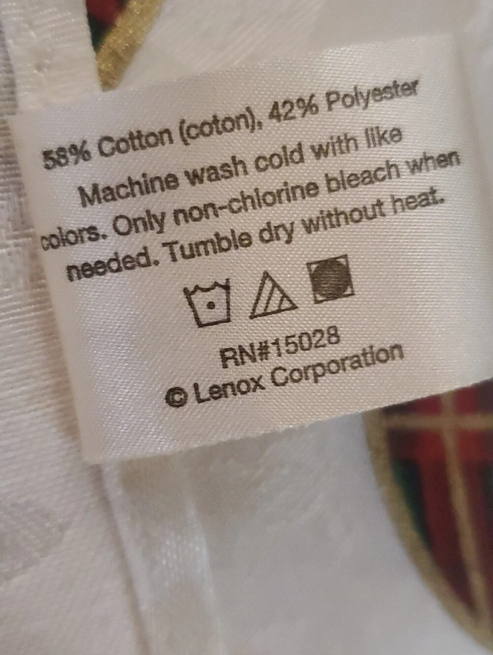 Lenox Holiday Christmas Tablecloth